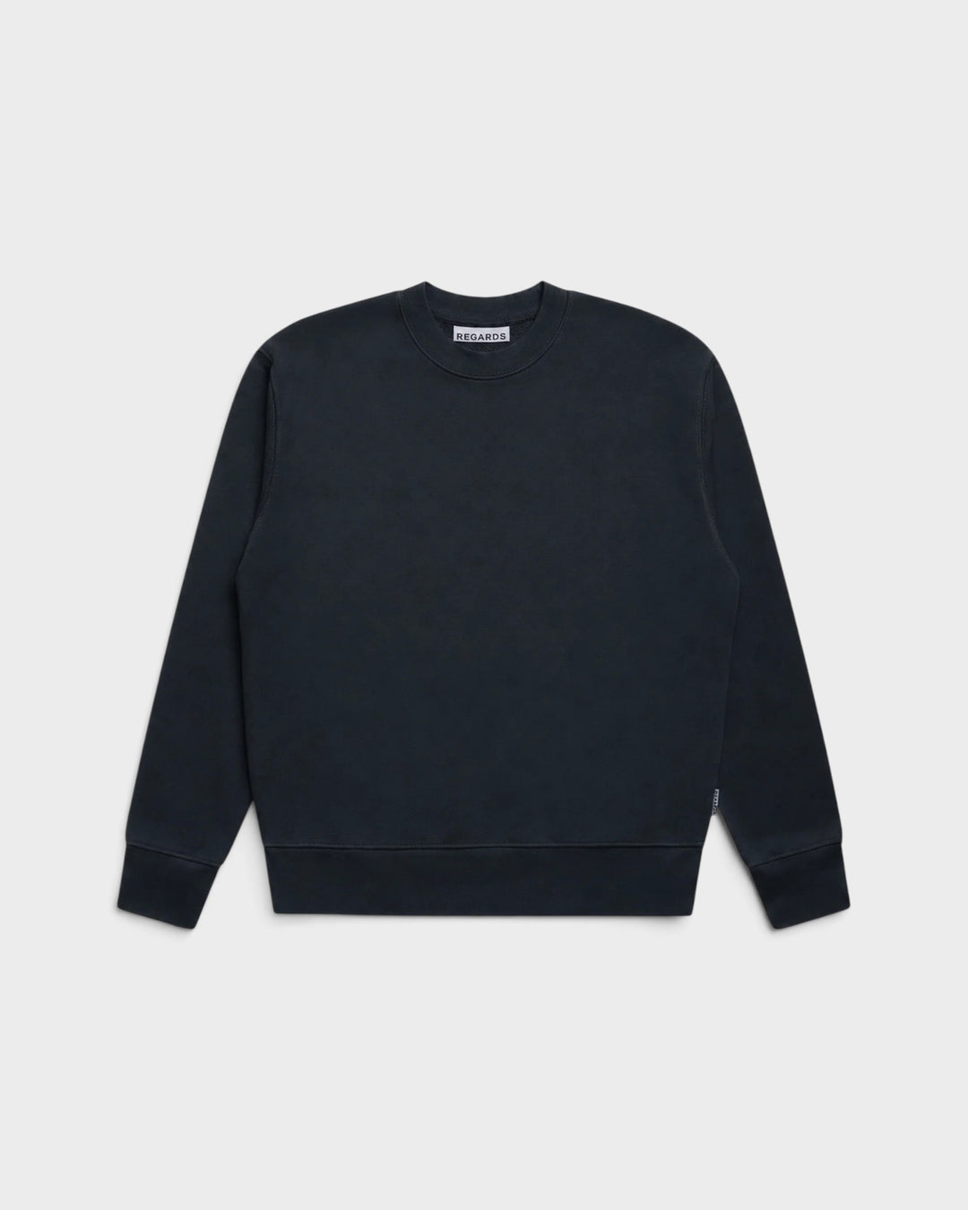 Regards Relaxed Loopback Crewneck Black Washed — vue de face