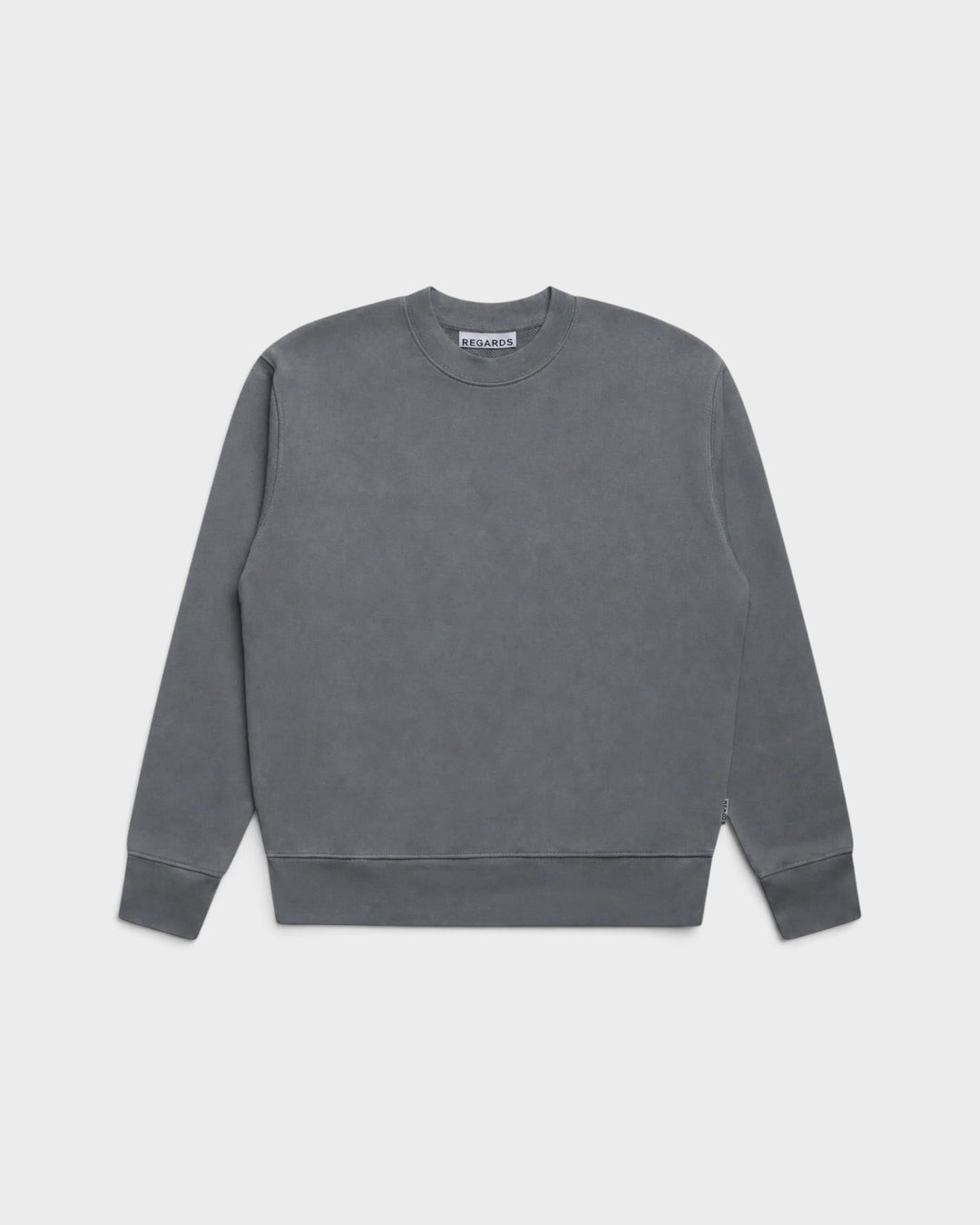 Regards Relaxed Loopback Crewneck Grey Washed — vue de face