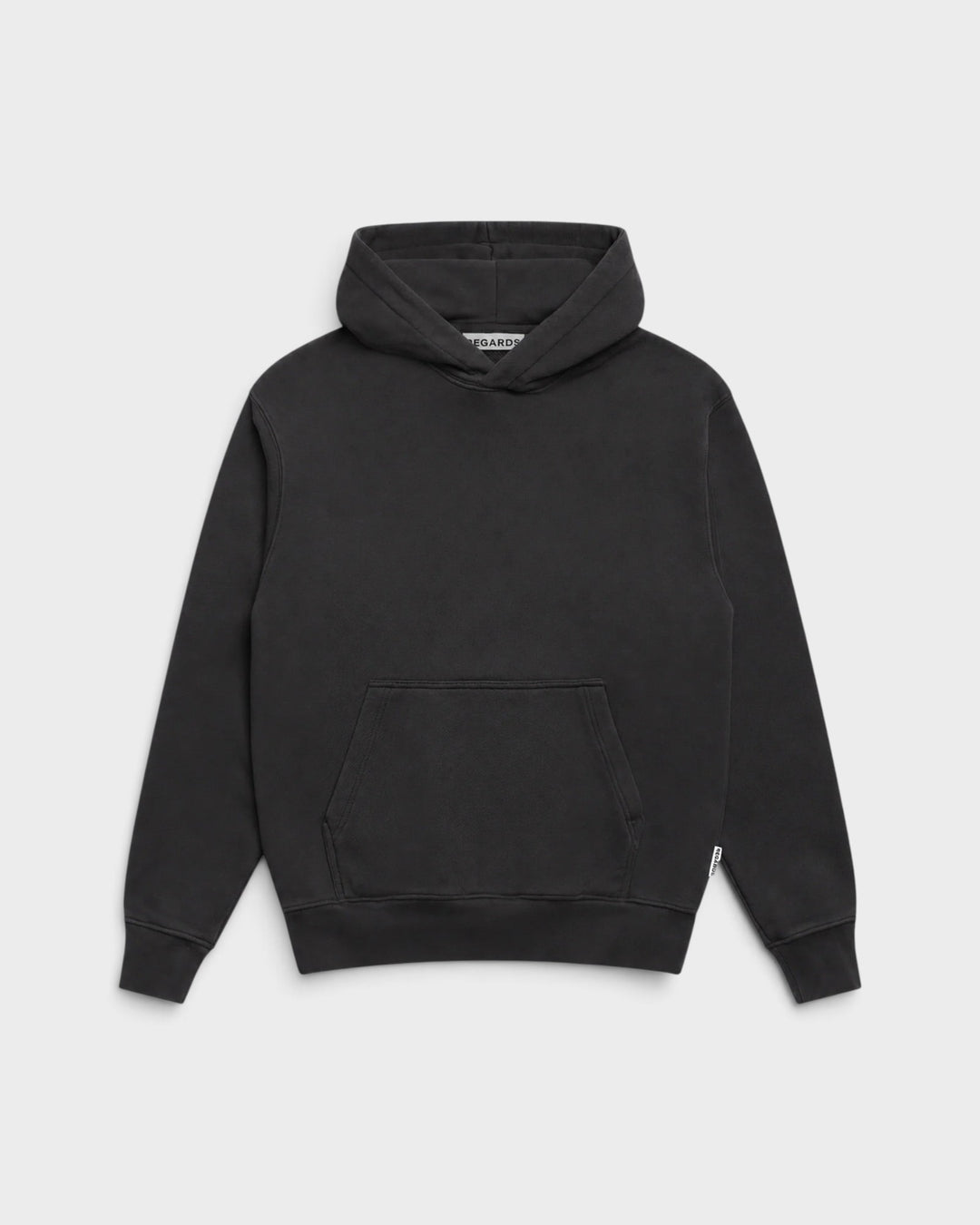 Regards Relaxed Loopback Hoodie Blank Espresso Washed — vue de face