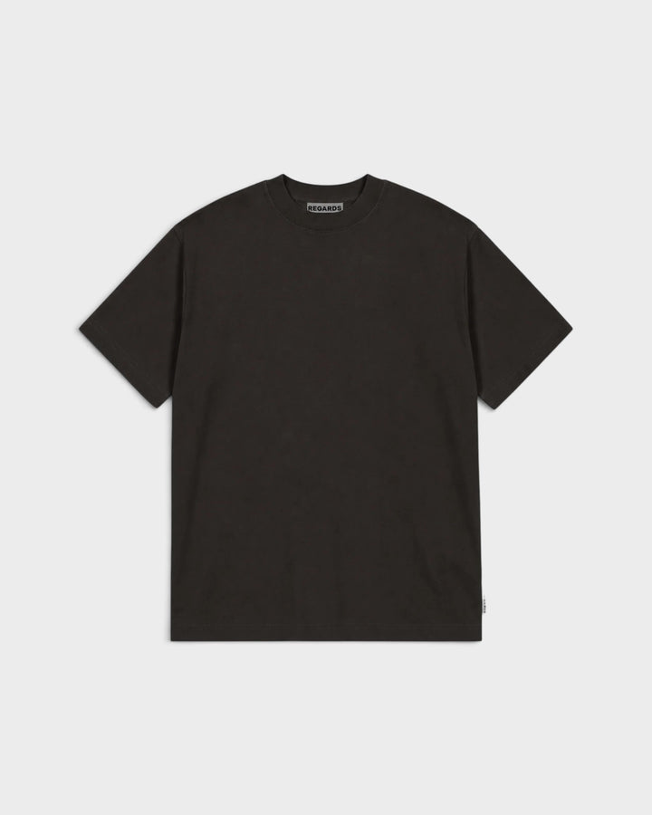 Regards Relaxed Tee Blank Espresso Washed — vue de face