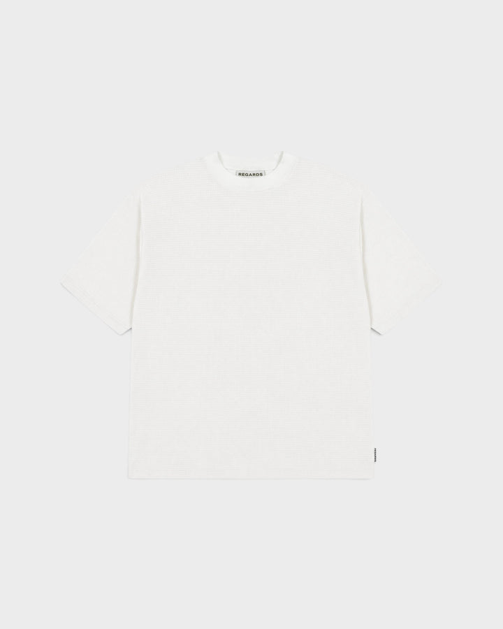 Regards Waffle Oversize Tee Snow — vue de face