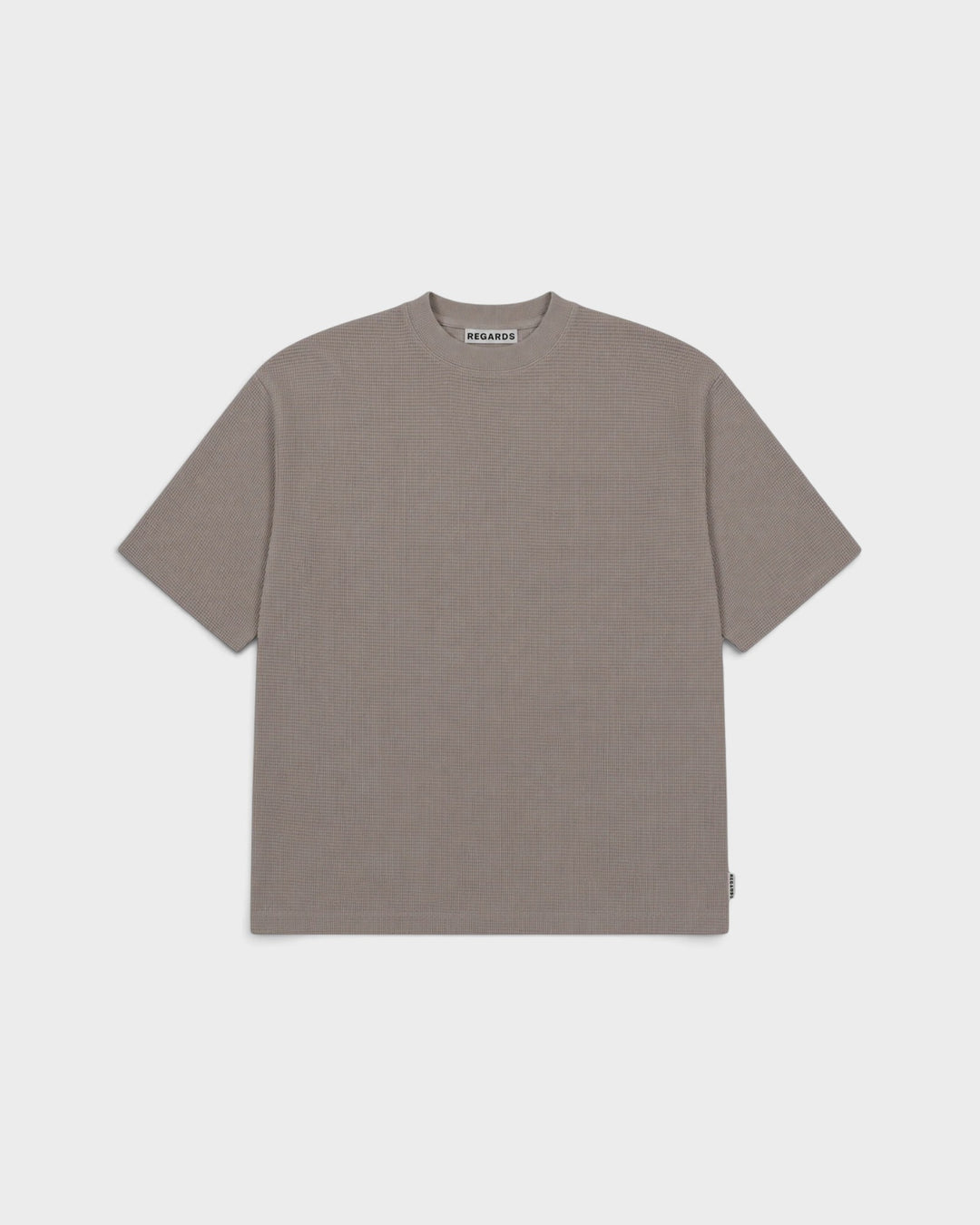 Regards Waffle Oversize Tee Taupe — vue de face