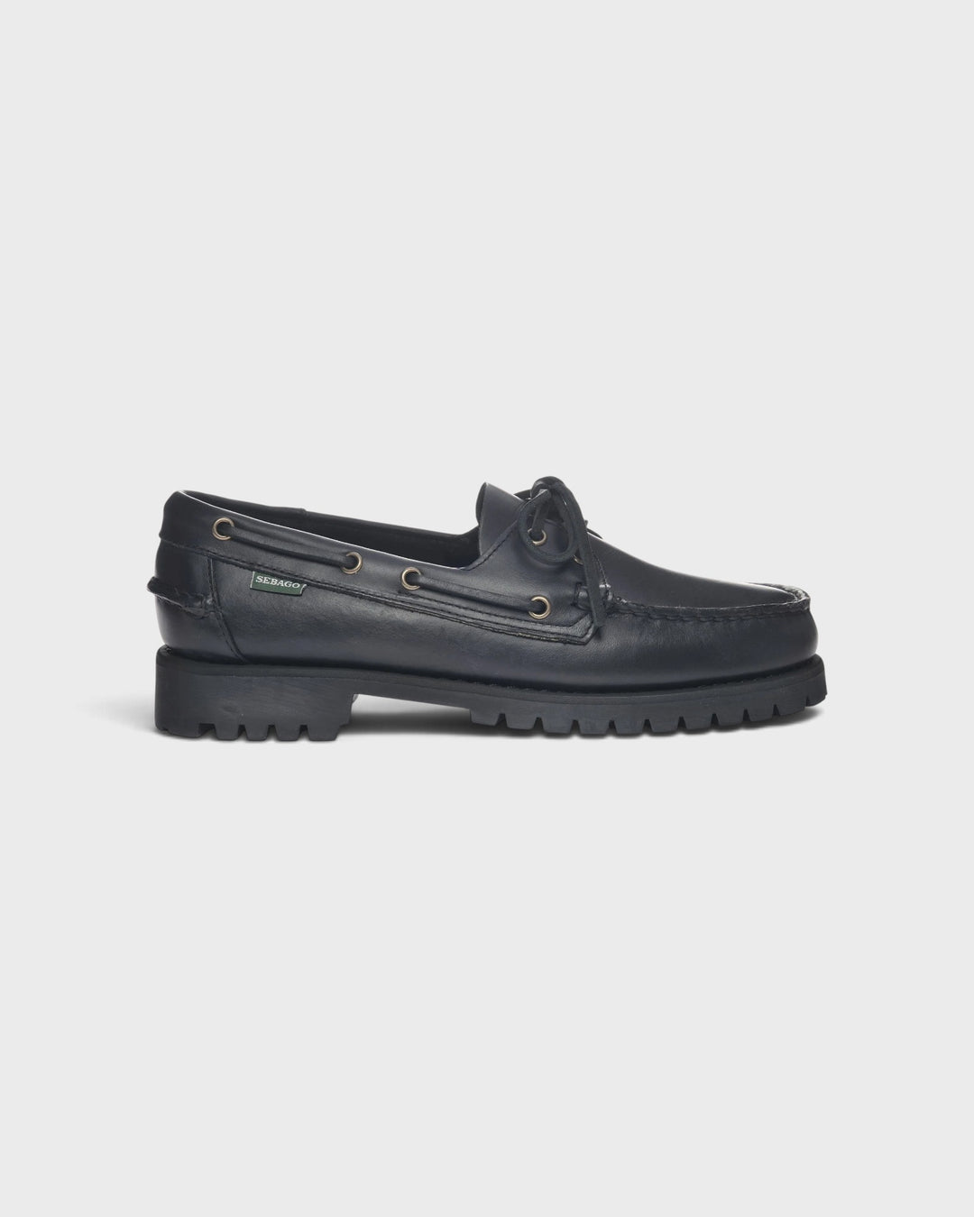 Sebago Ranger Waxy Total Black, profil latéral droit