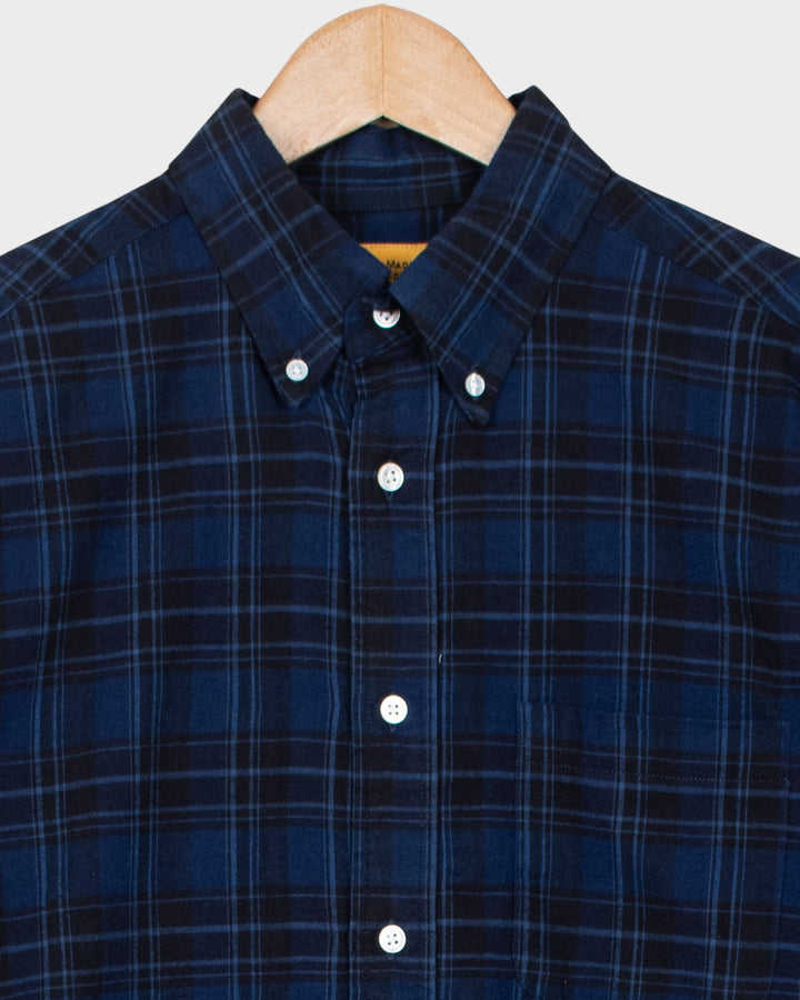 N°5 Classic Button Down Collar Shirt Black/Blue