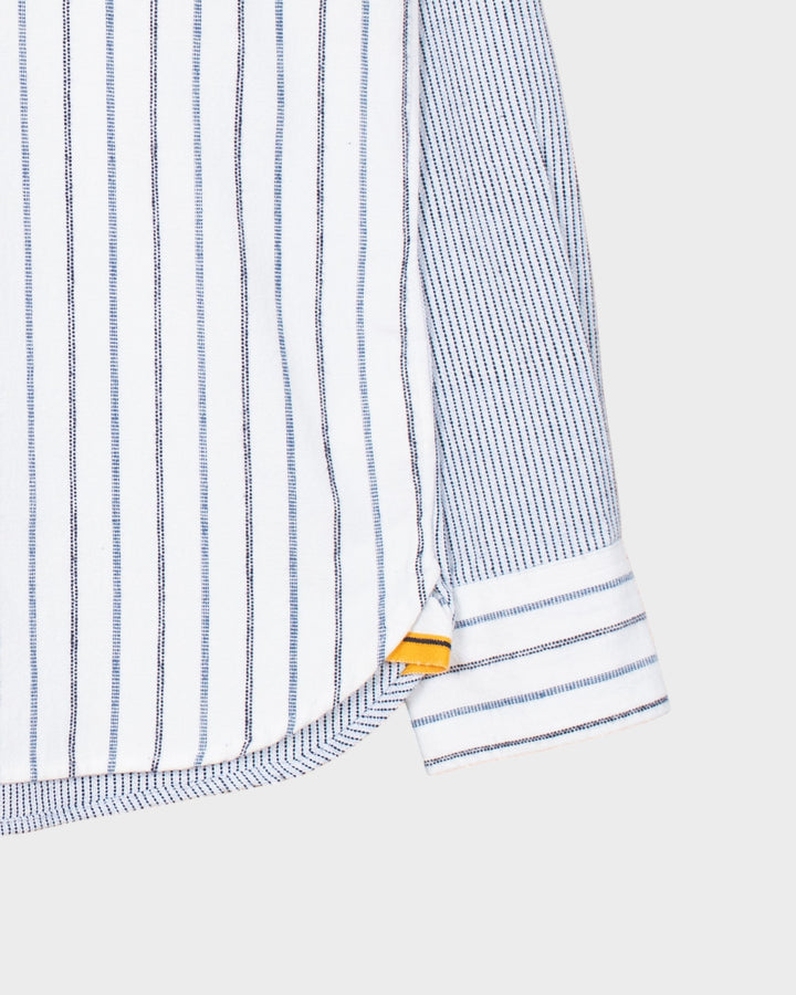 N°5 Classic Button Down Collar Shirt White/Blue