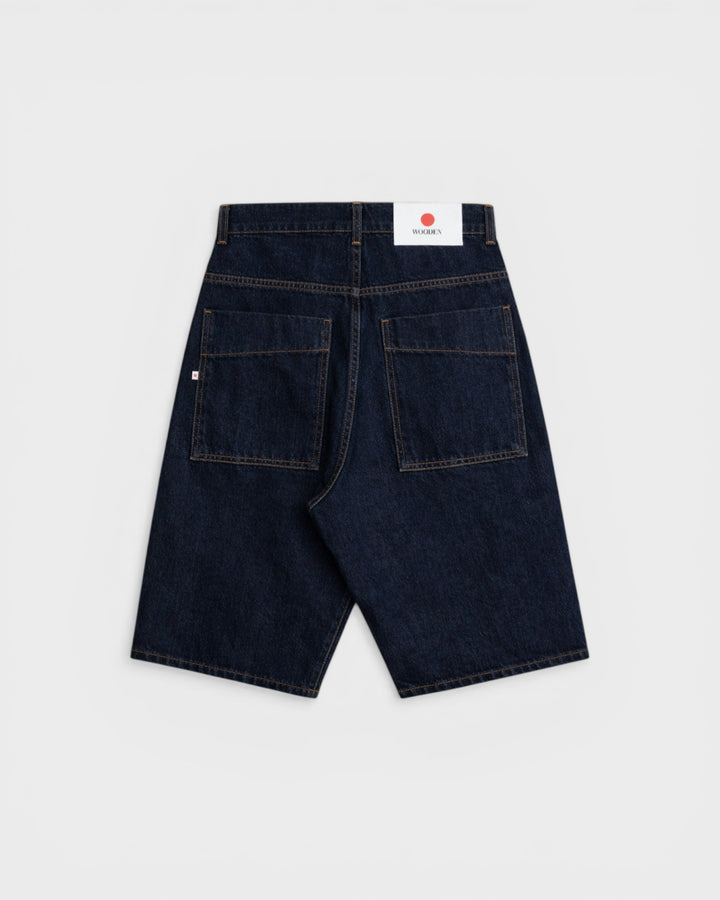 Japan Square Pocket Short Blu Raw