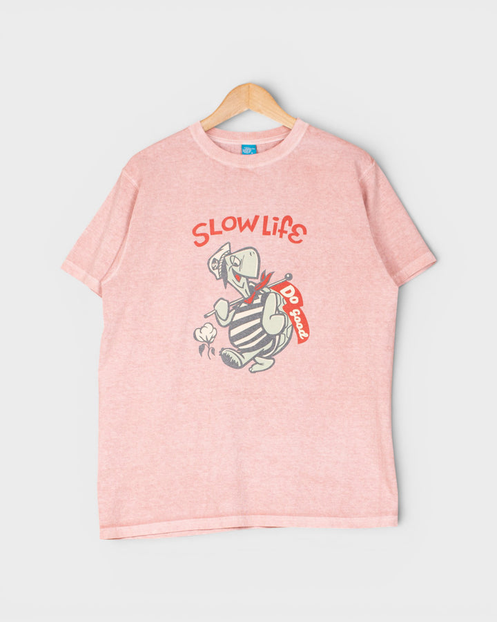 Slow Life SS Tee P-Coral