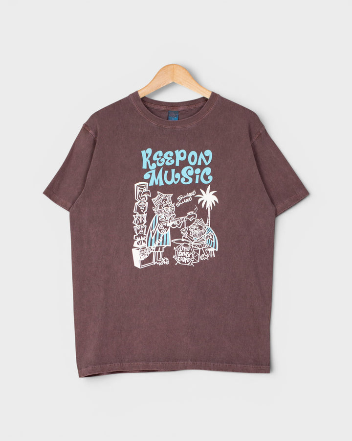 Keep On Music SS Tee P-Bordeaux