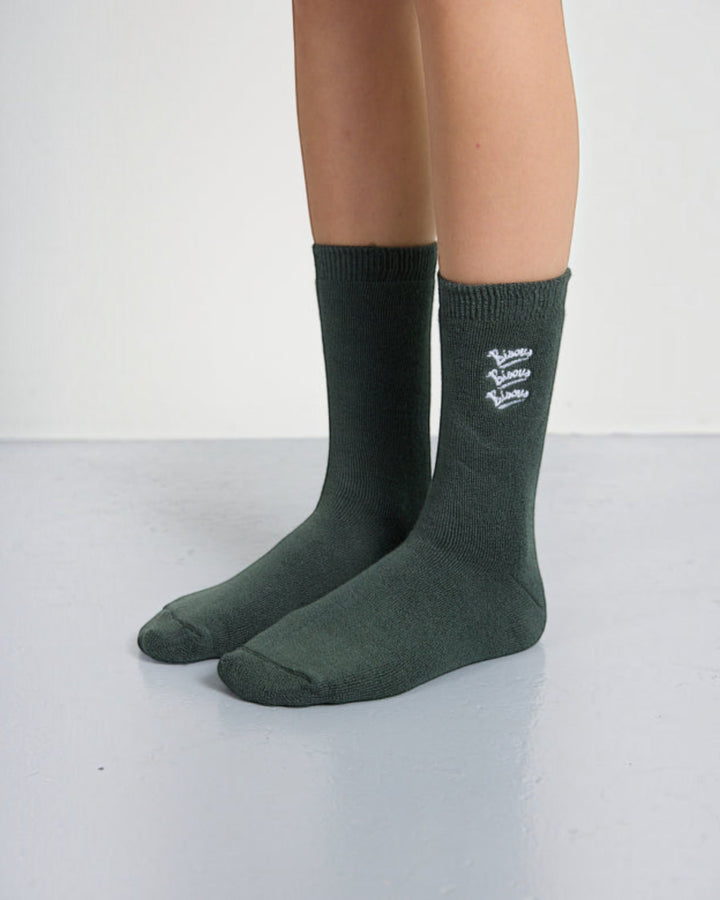Bisous Socks Terry Gianni Green - détail