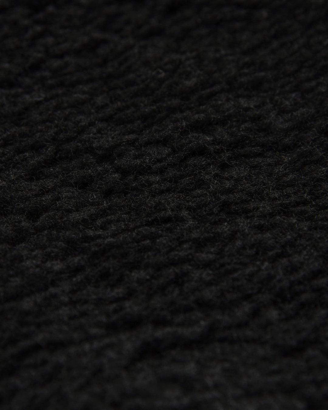 Taion Mountain Boa Fleece High-Neck Vest Black, détail de la polaire