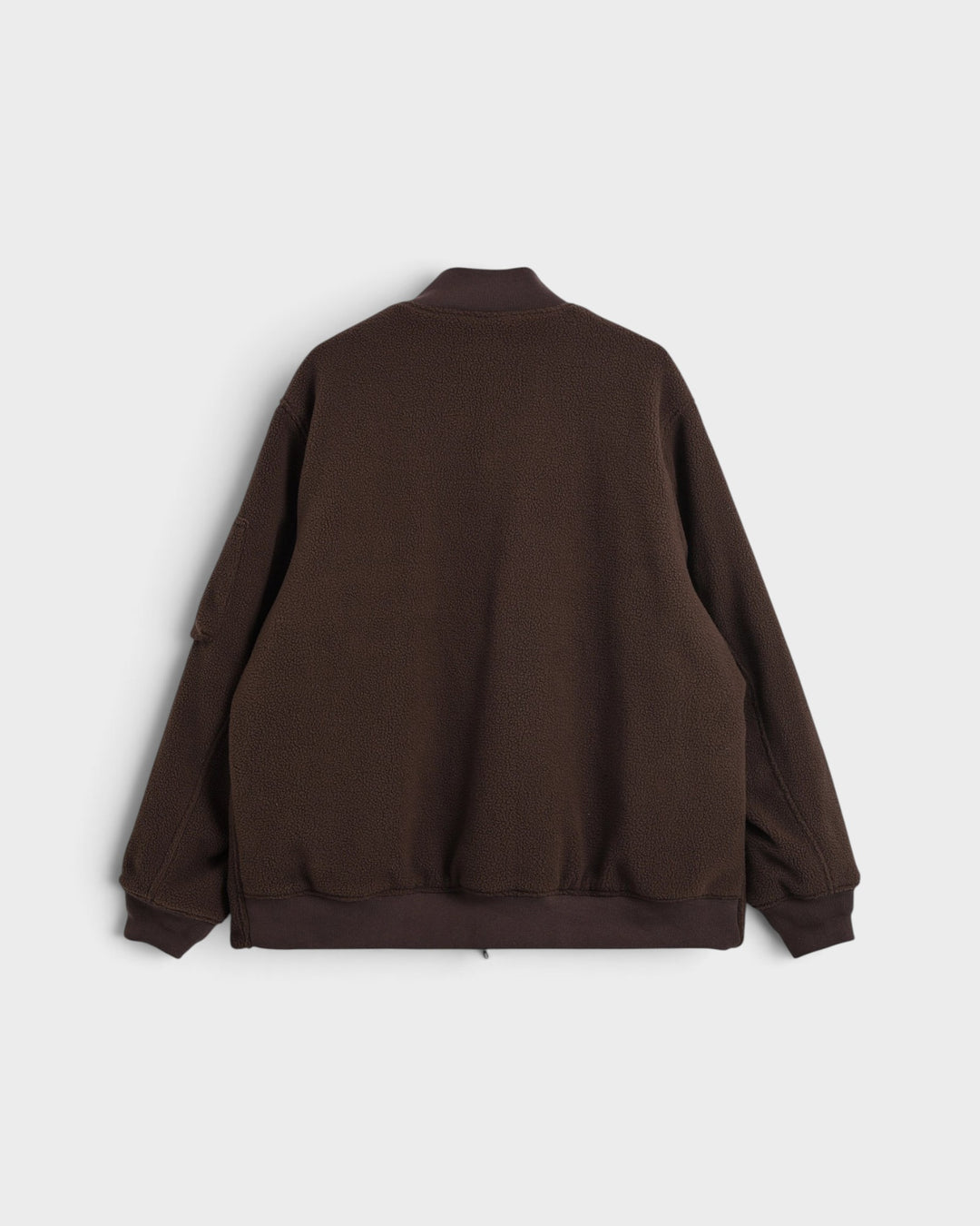 Taion Reversible MA-1 Faux Wool Down Jacket D.BRN×D.OLV, dos brun à plat