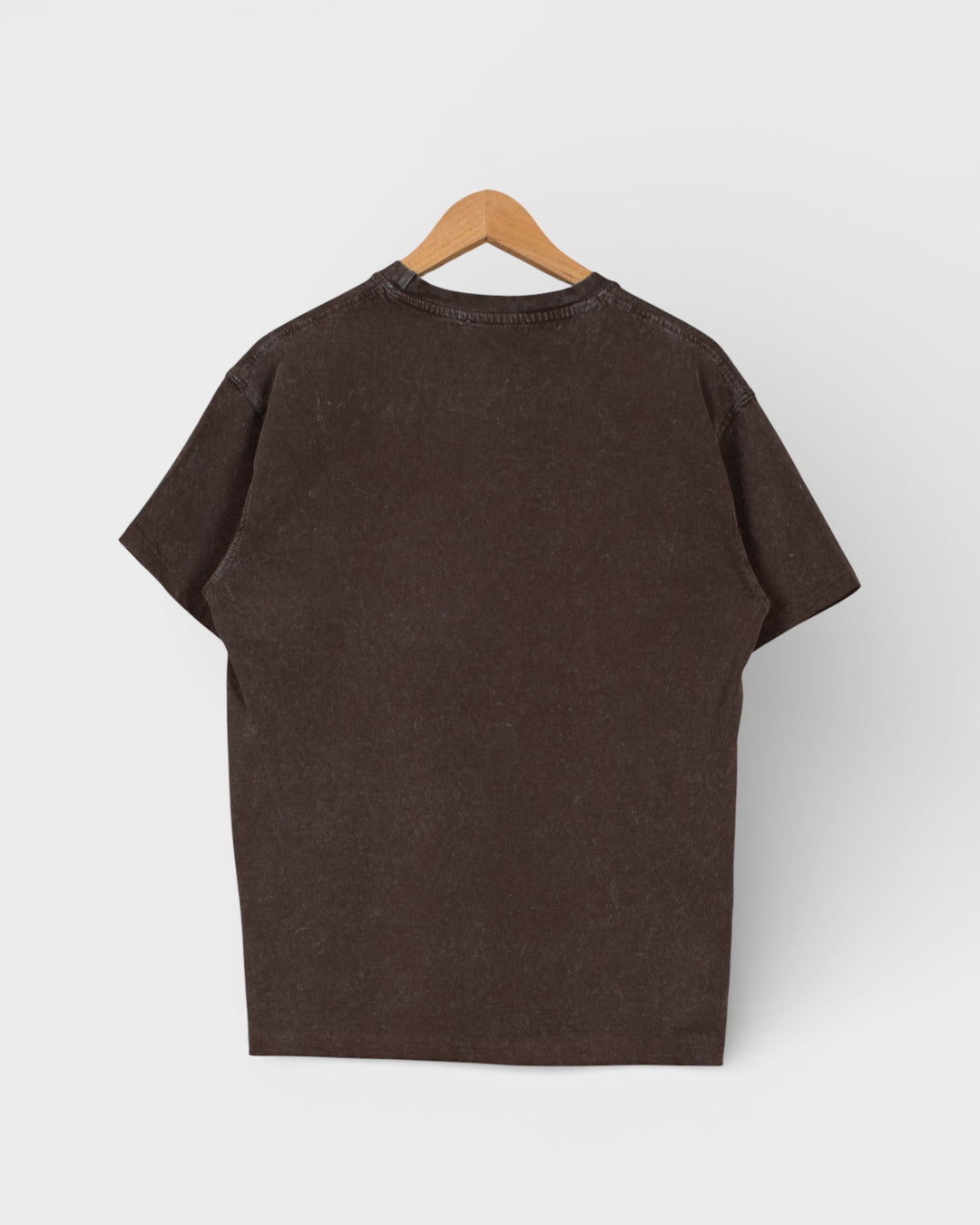 T-shirt Pochoir Washed Brown