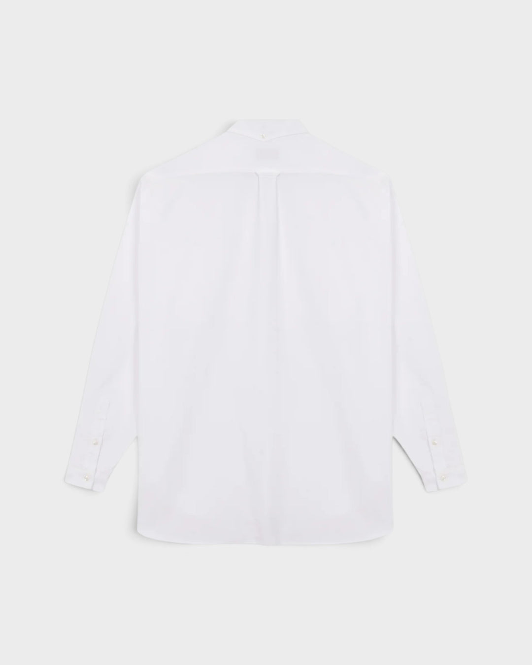 Unfeigned Long Sleeve Baggy Shirt Washed Oxford White, vue à plat de dos