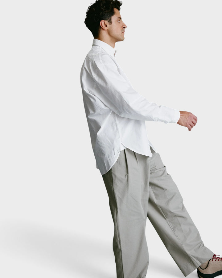 Unfeigned Long Sleeve Baggy Shirt Washed Oxford White, vue portée de profil