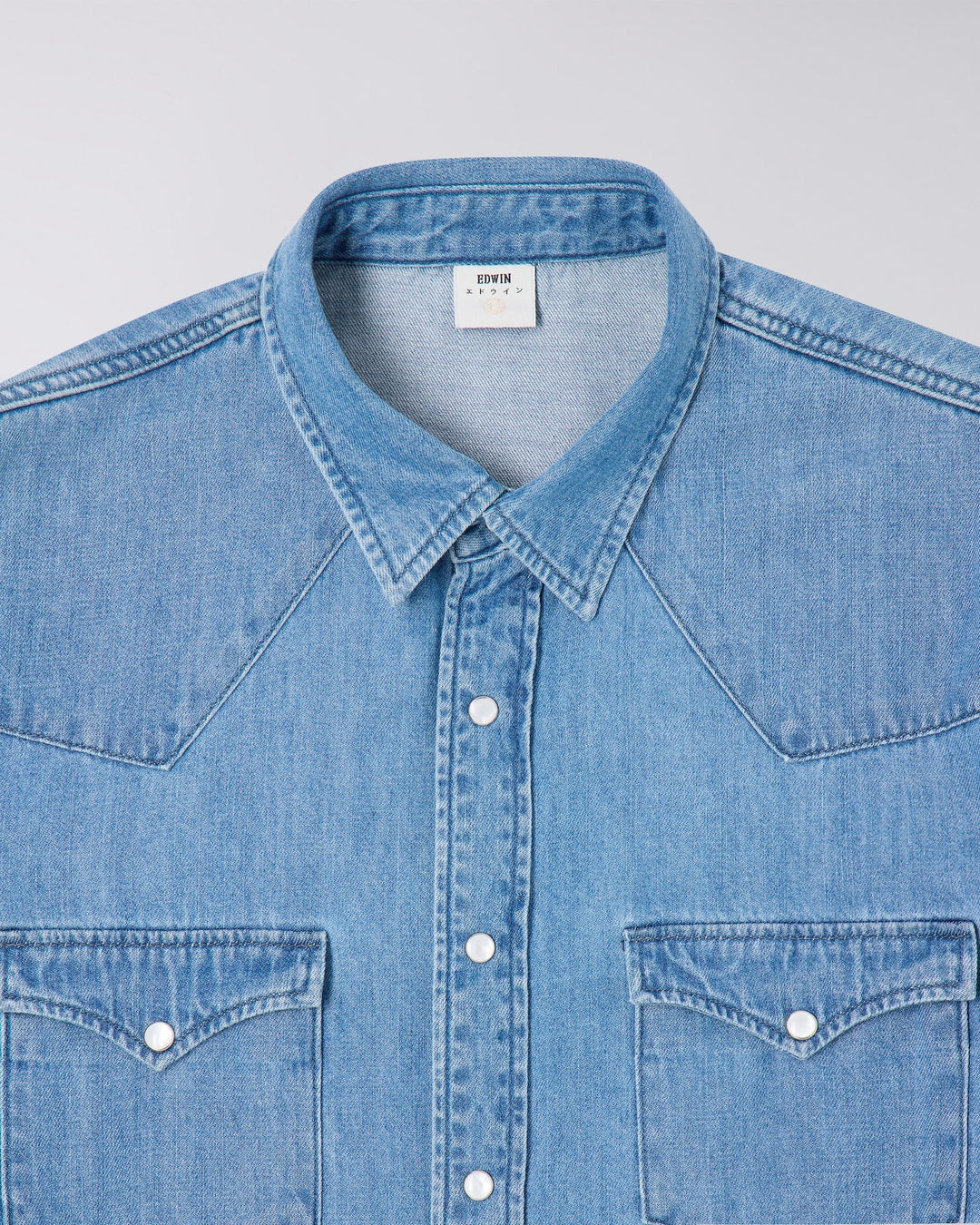 Western Shirt Blue Light Used Denim