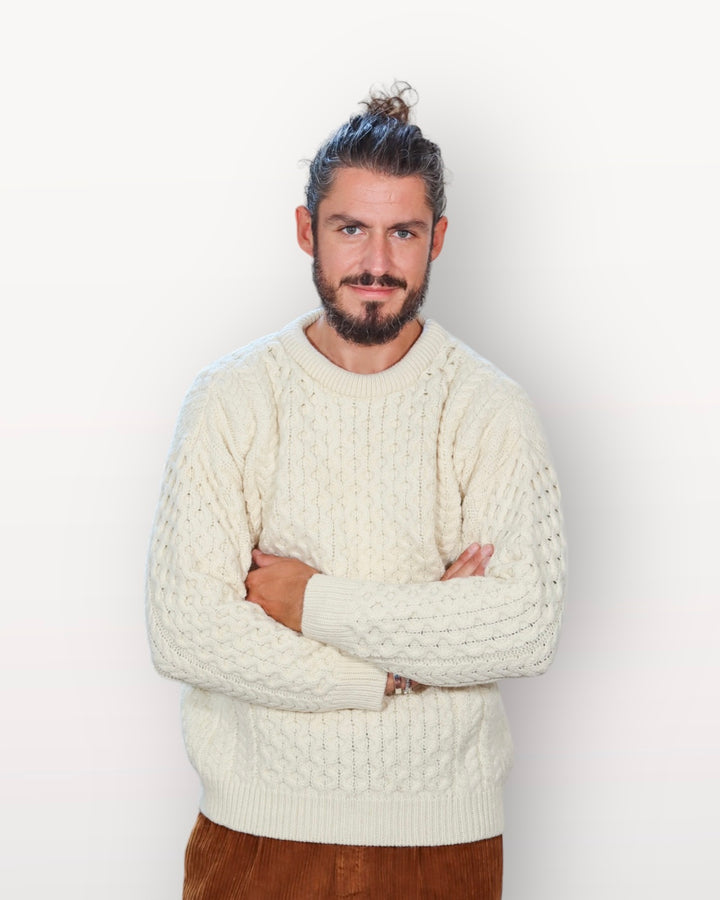 Wool fisherman sweater - Size S