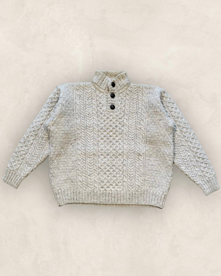 Jersey vintage de lana con cuello abotonado - Talla S/M