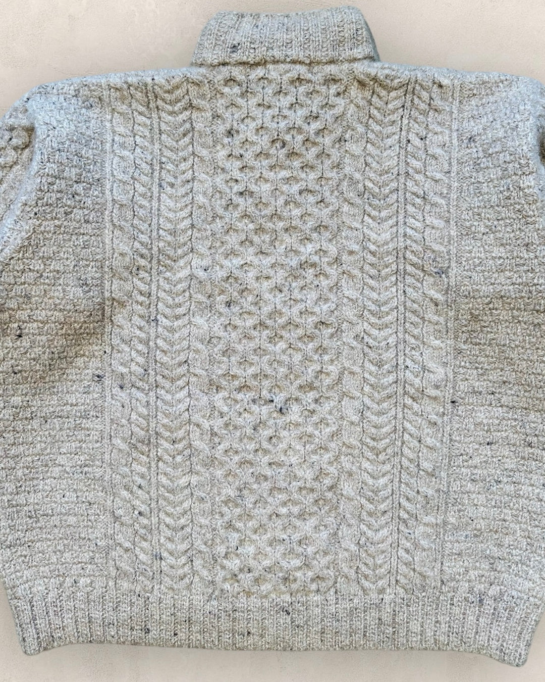 Jersey vintage de lana con cuello abotonado - Talla S/M