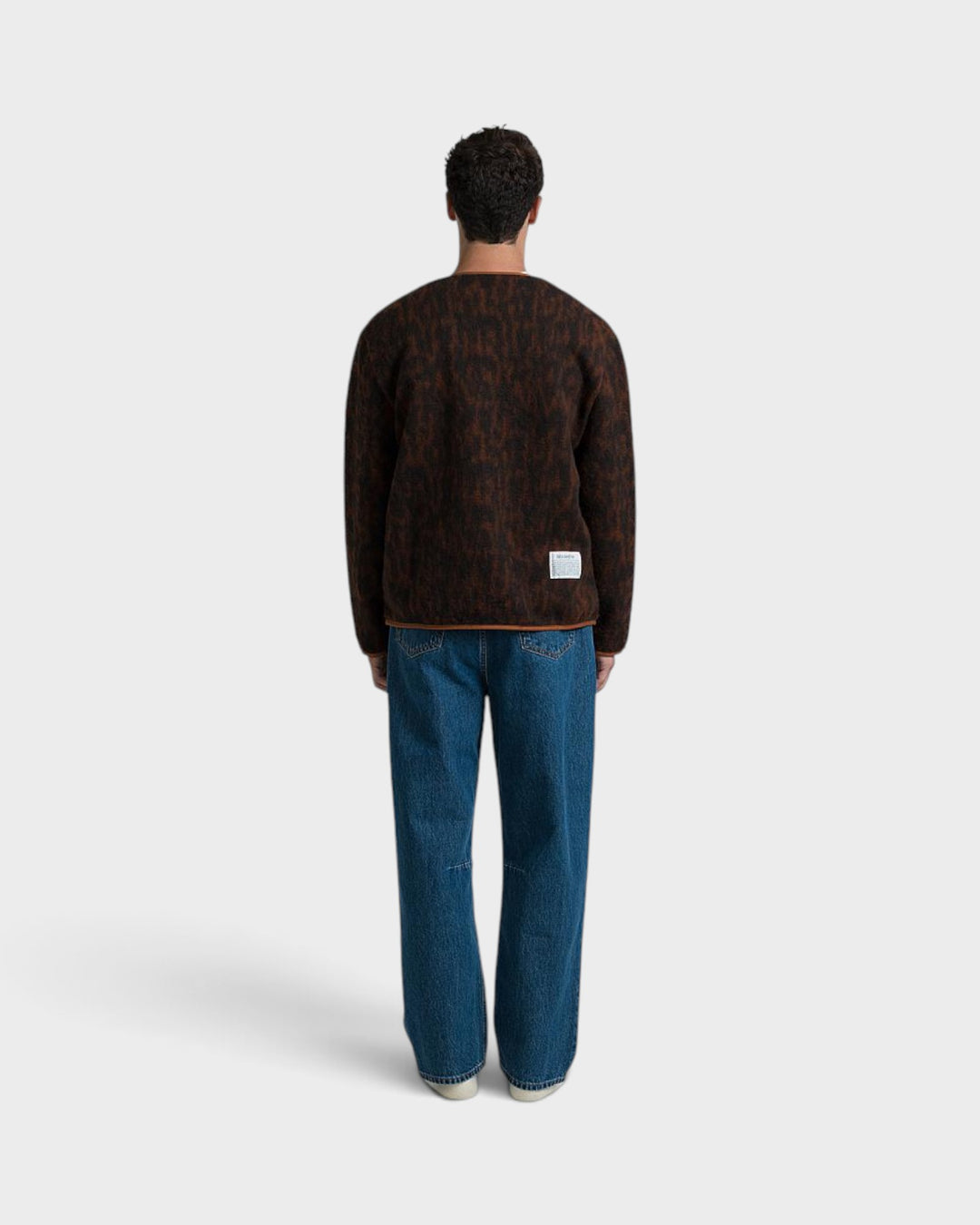 Cameron Zip Cardigan Maculato Marrone