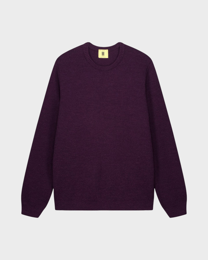 Pull Youri Col Rond Prune
