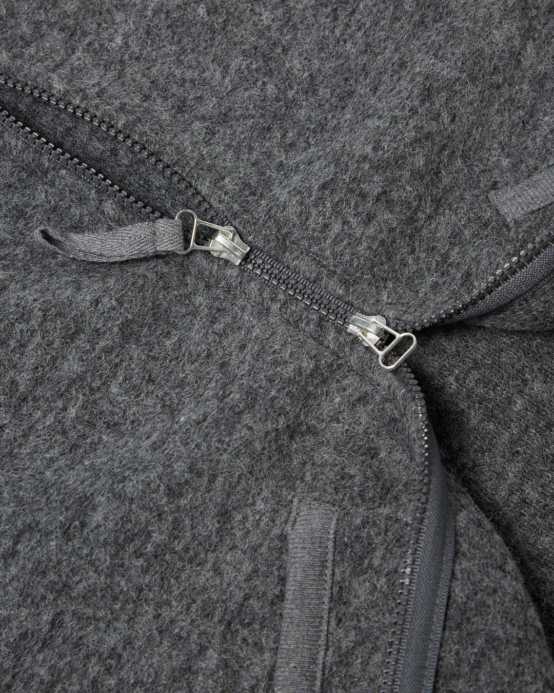 Zip Waistcoat Wool Fleece Grey Marl