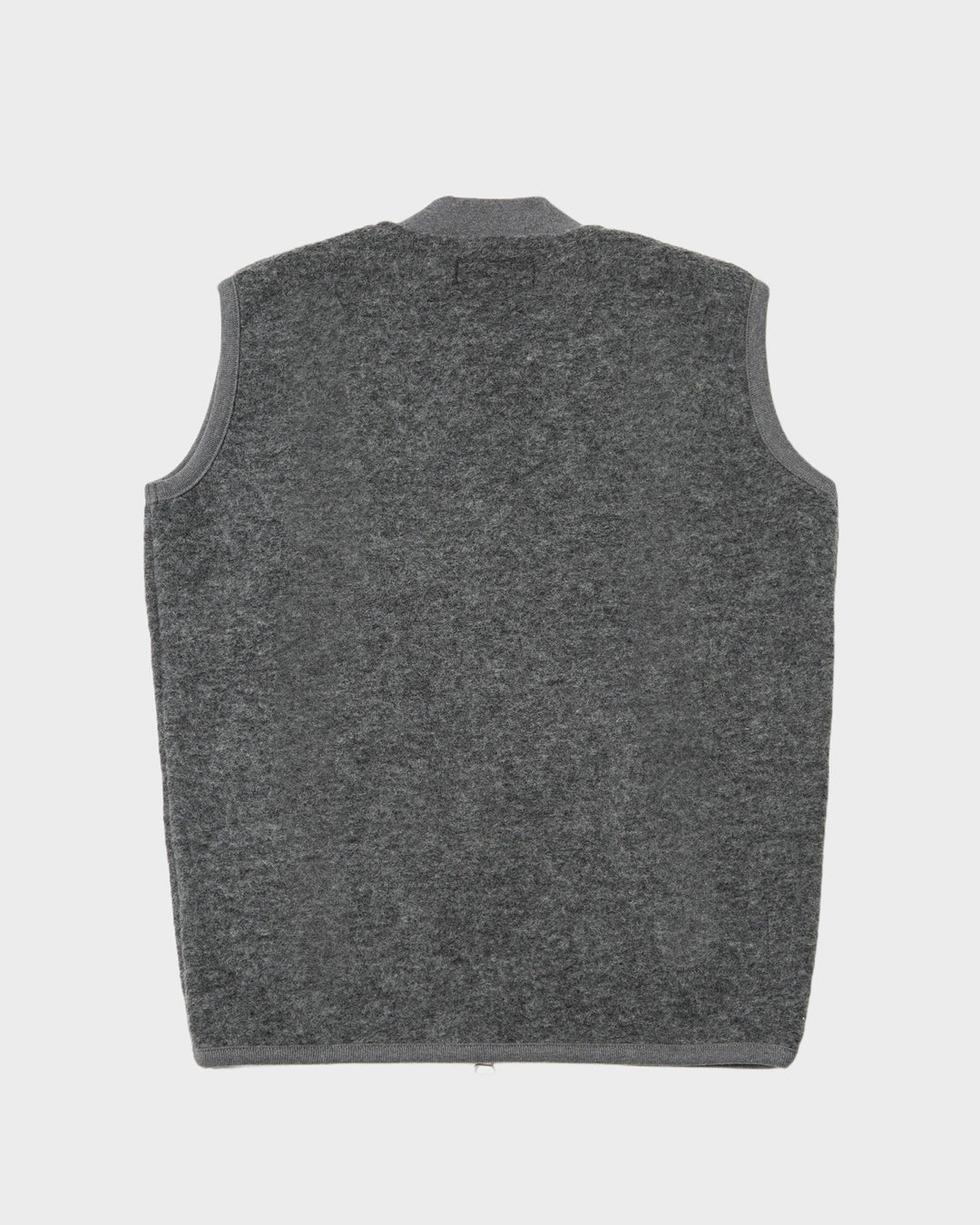 Zip Waistcoat Wool Fleece Grey Marl